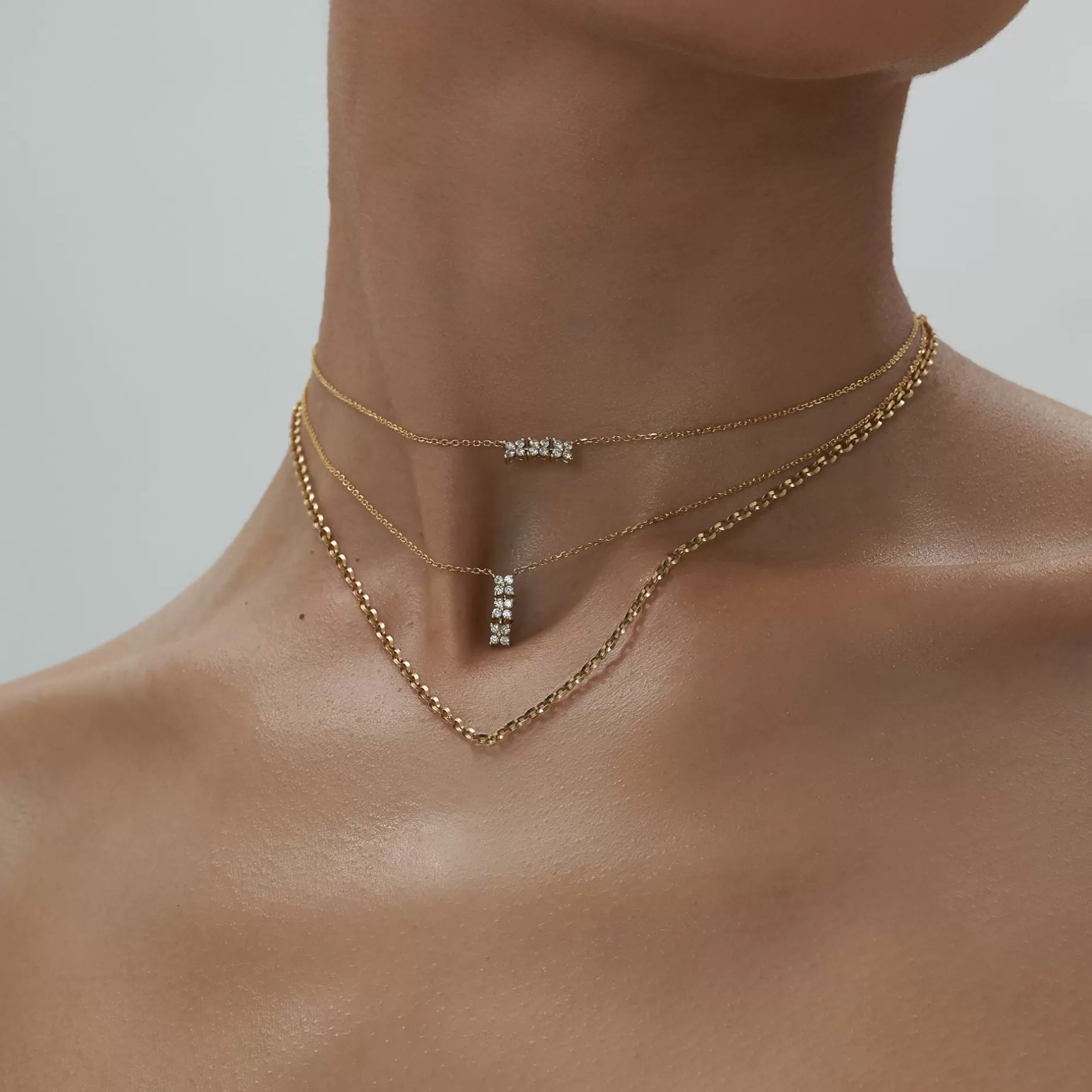 Anissa Kermiche Bronte Dore Horizontal Necklace Sale