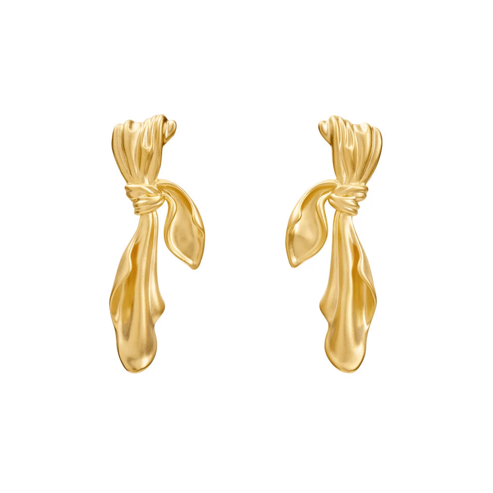 Anissa Kermiche Gilded Cloth Earrings (Gold) Fashion