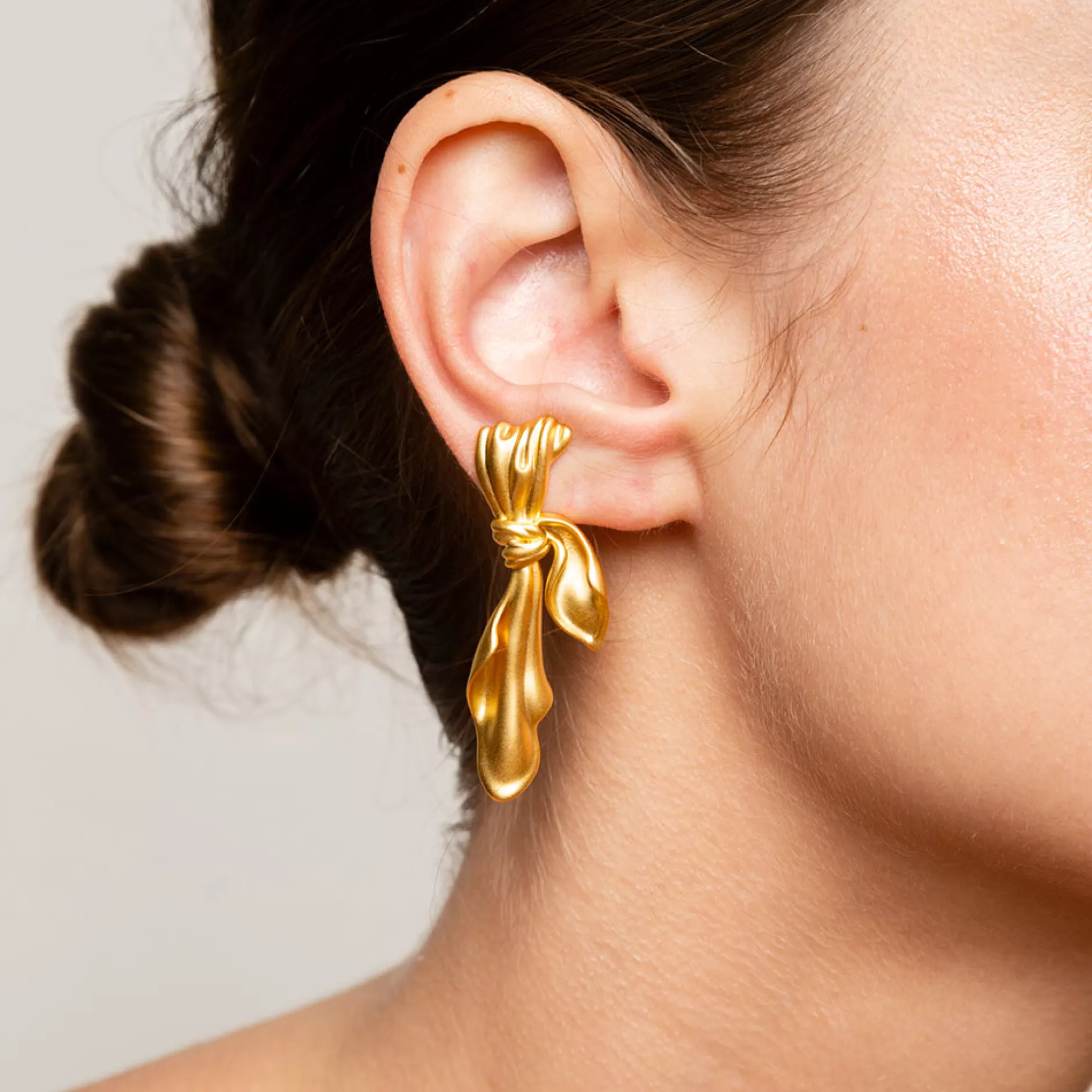 Anissa Kermiche Gilded Cloth Earrings (Gold) Fashion