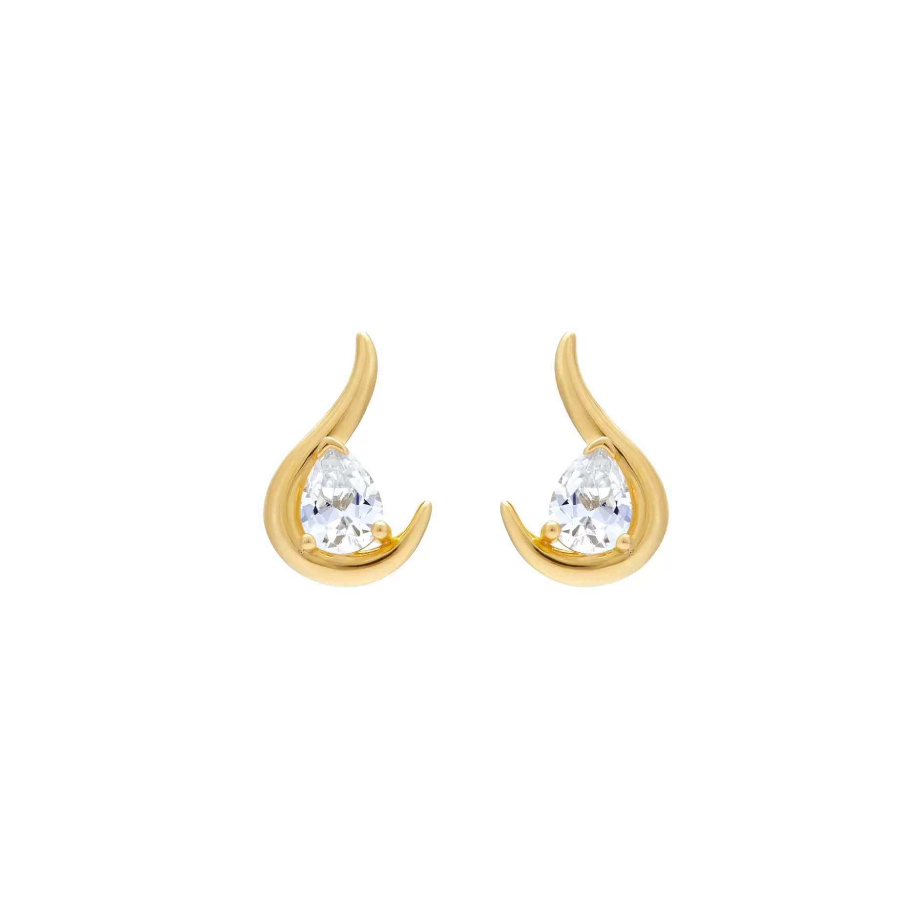 Anissa Kermiche Grande Poire De Feu Earrings (Clear) Flash Sale