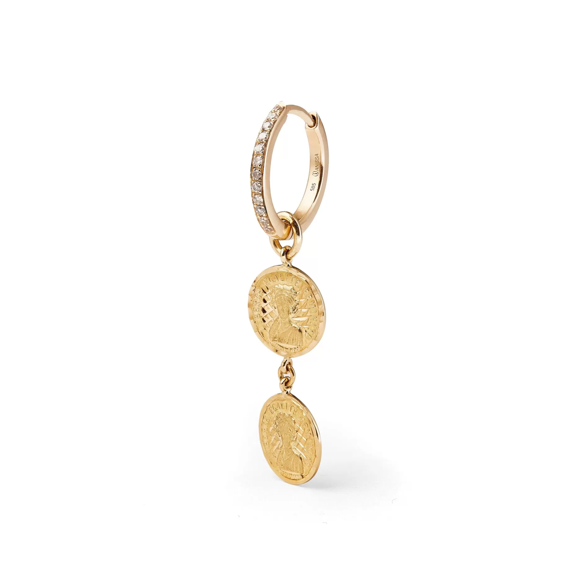 Anissa Kermiche Louise D'Or Double Coin Earring Outlet