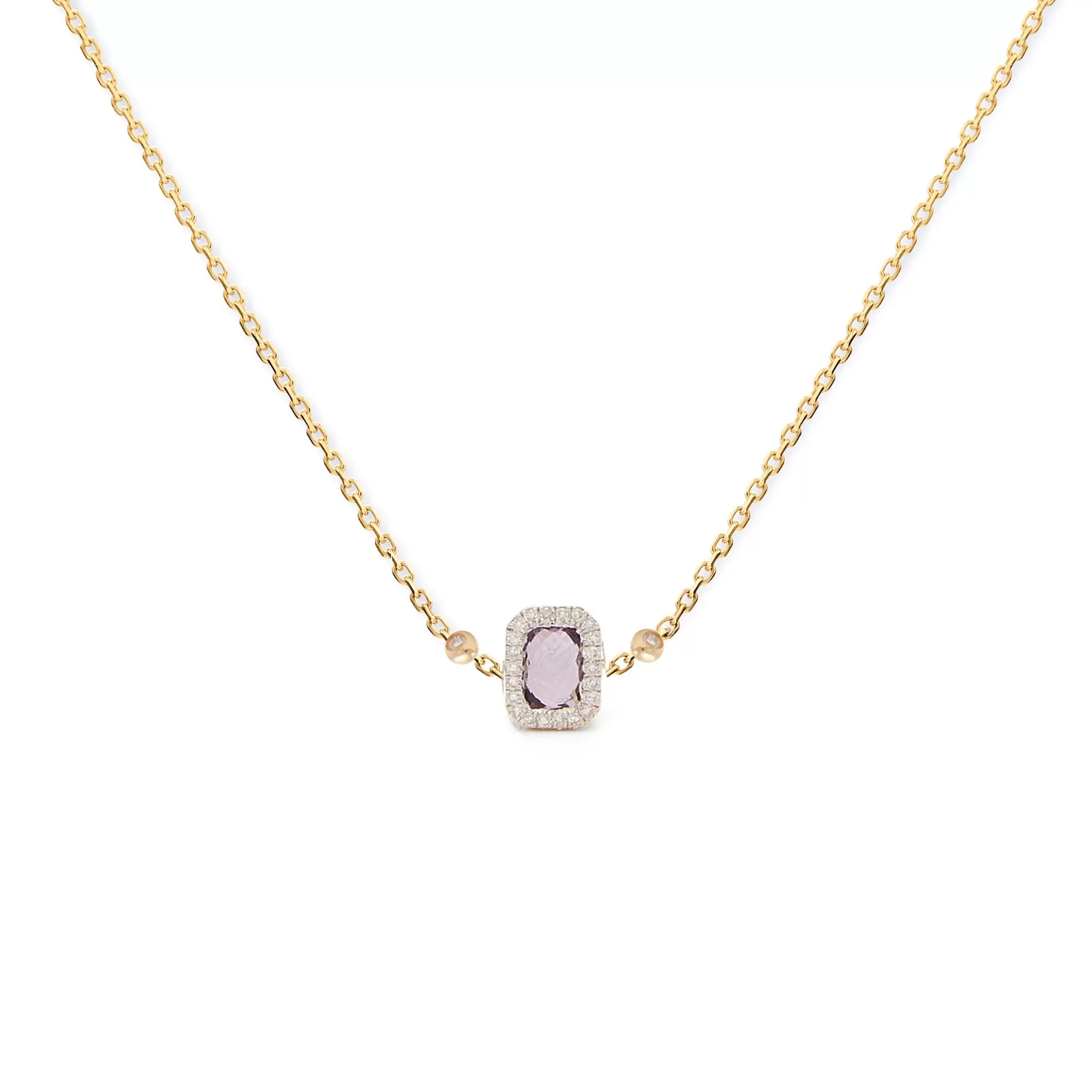 Anissa Kermiche Square Amethyst Necklace Shop