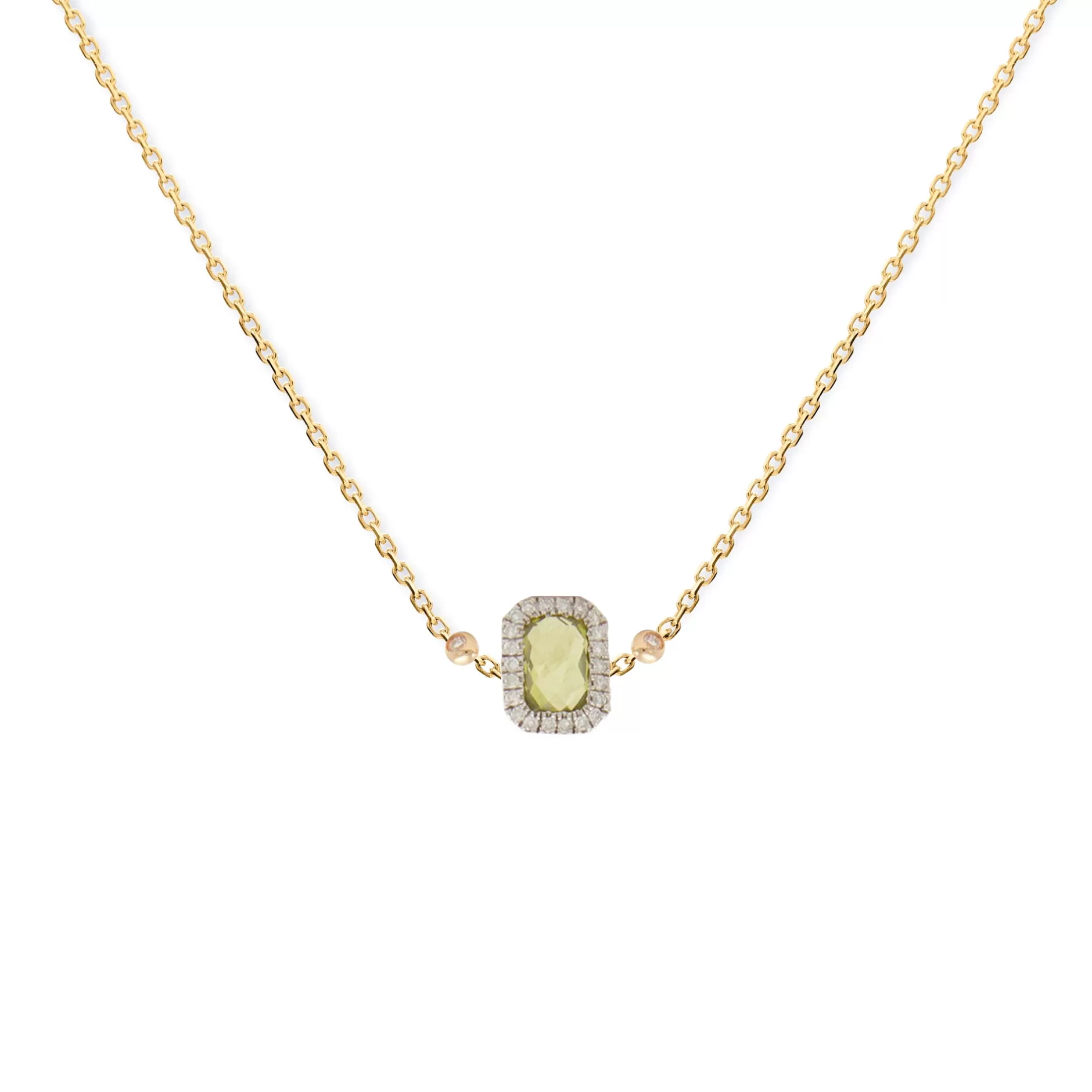 Anissa Kermiche Square Peridot Necklace Shop