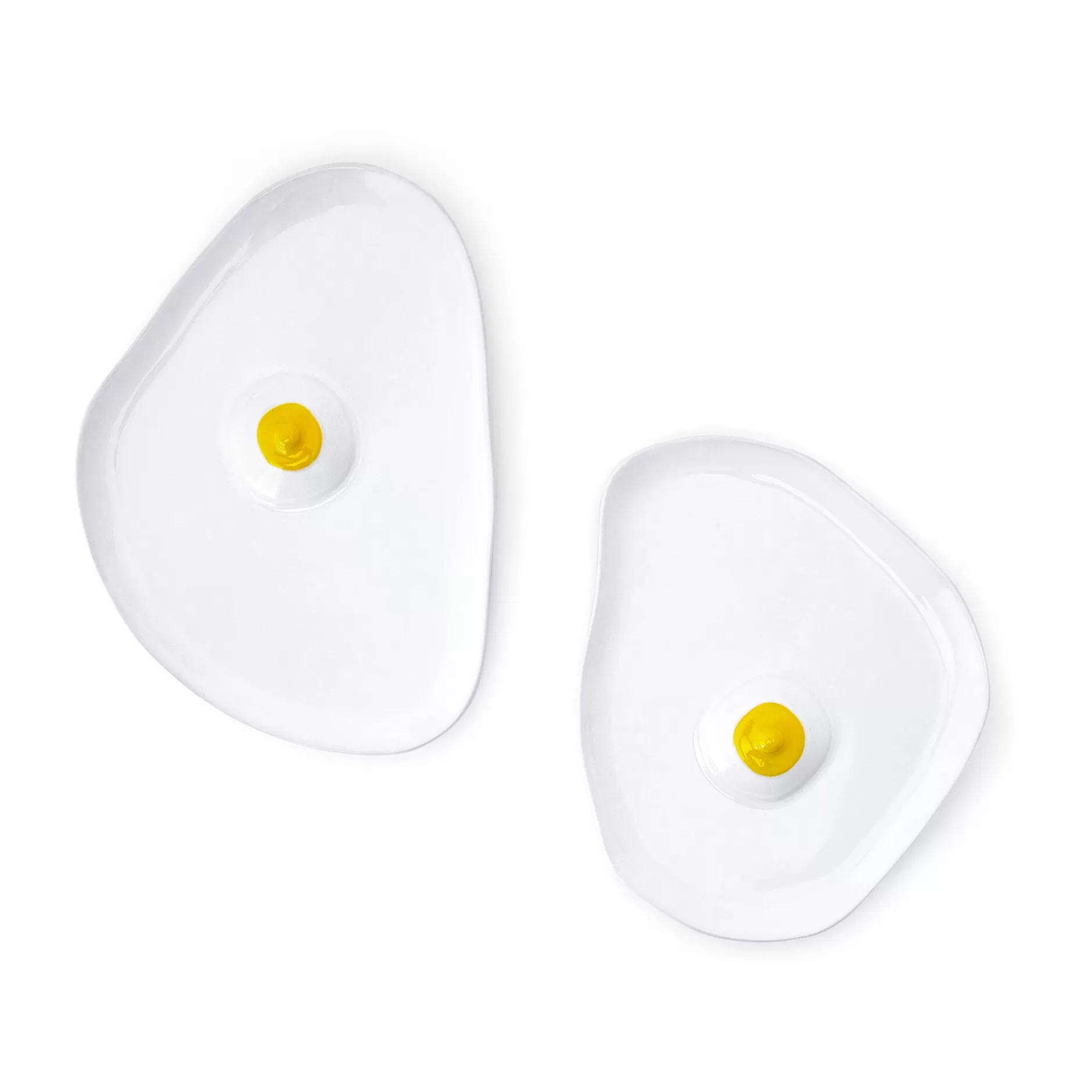 Anissa Kermiche Tatas Plates (High-Shine White, Yellow) New